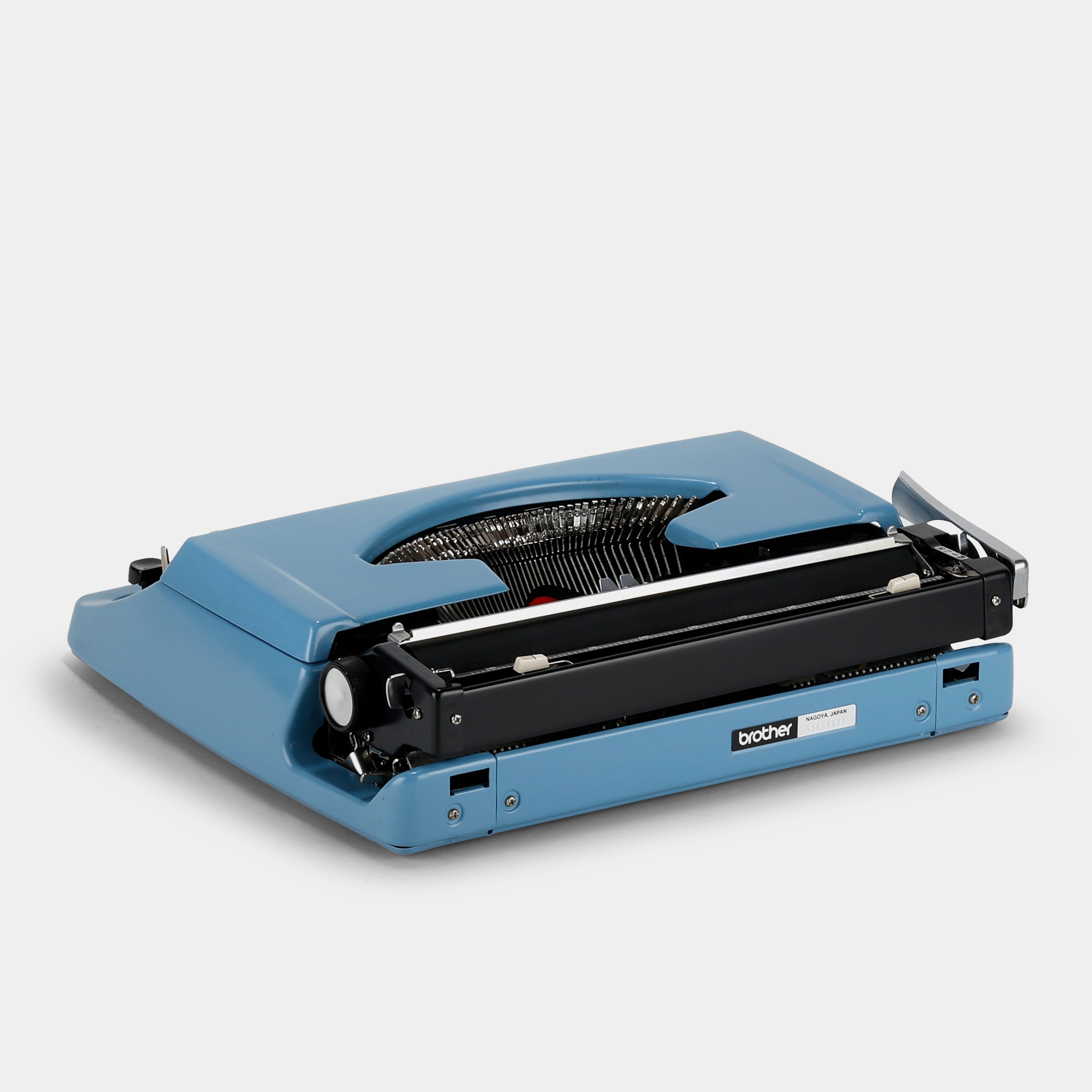 Brother Charger 11 Blue Manual Typewriter and Case
