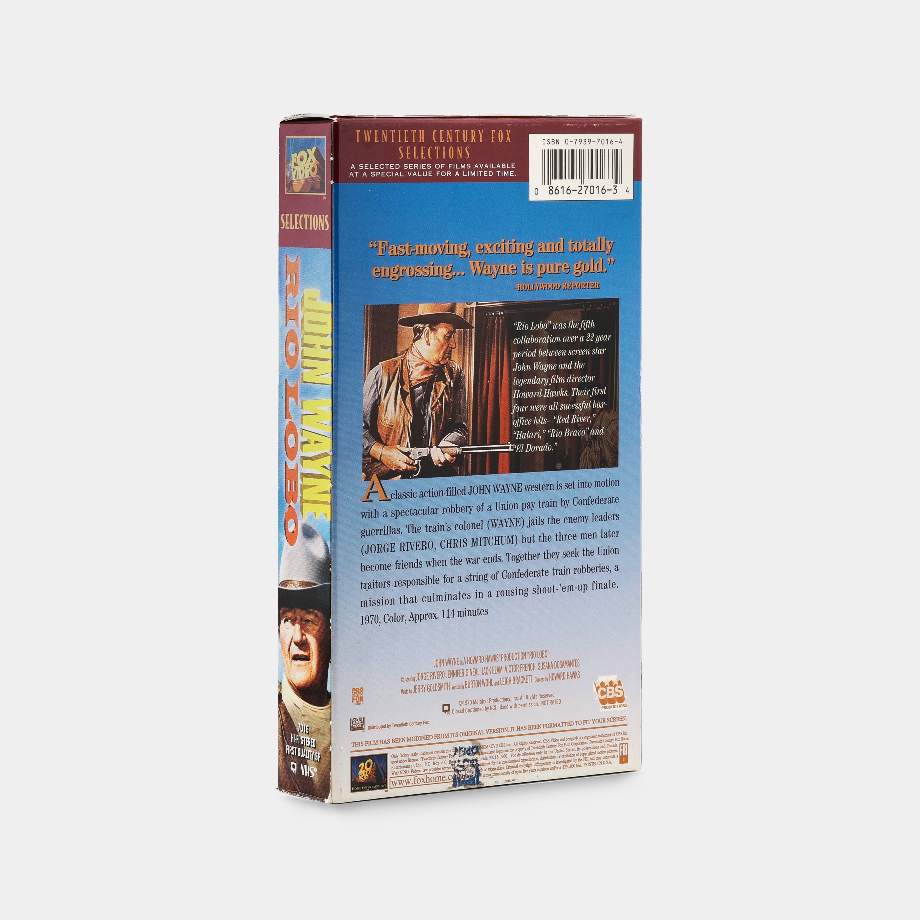 Rio Lobo VHS Tape