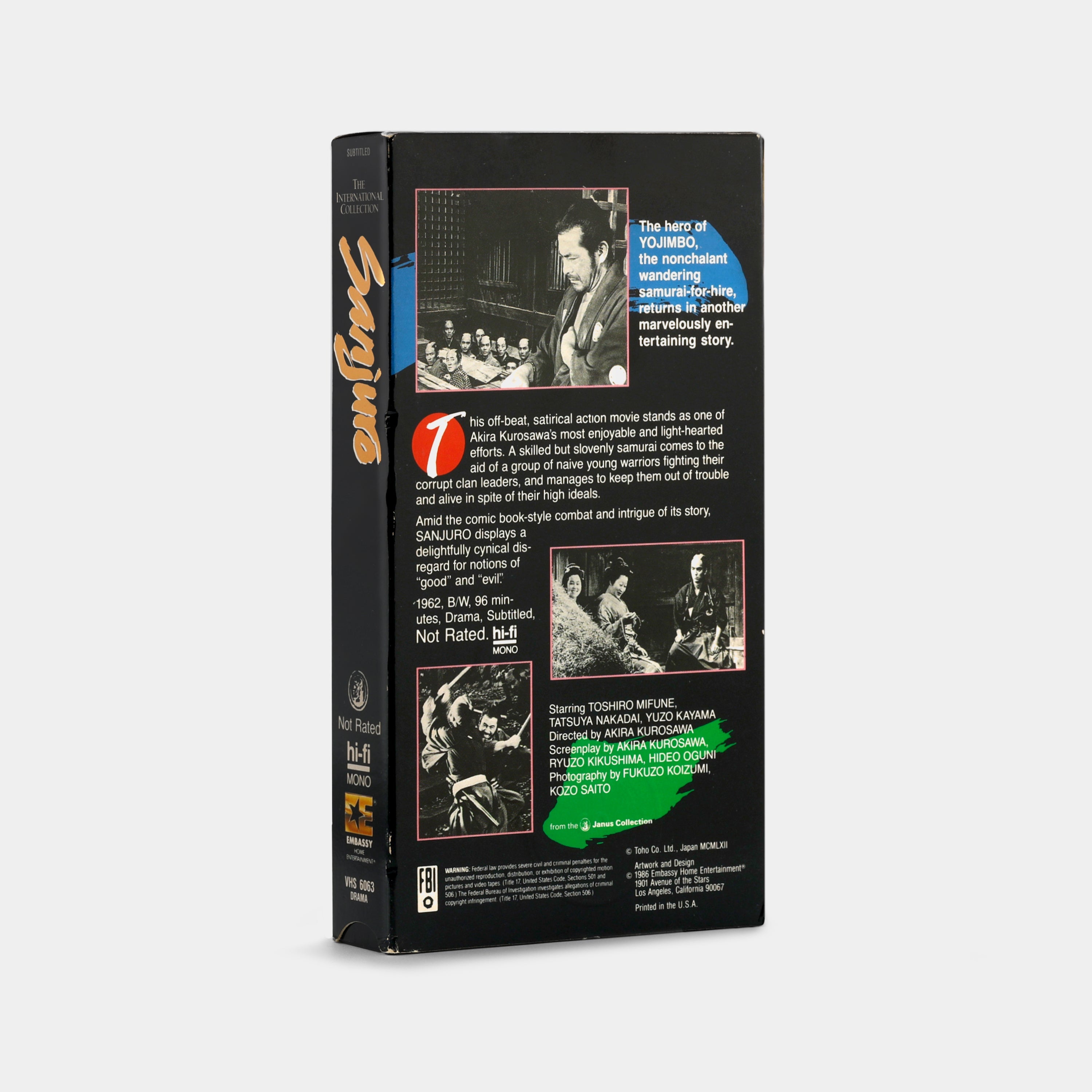 Sanjuro VHS Tape