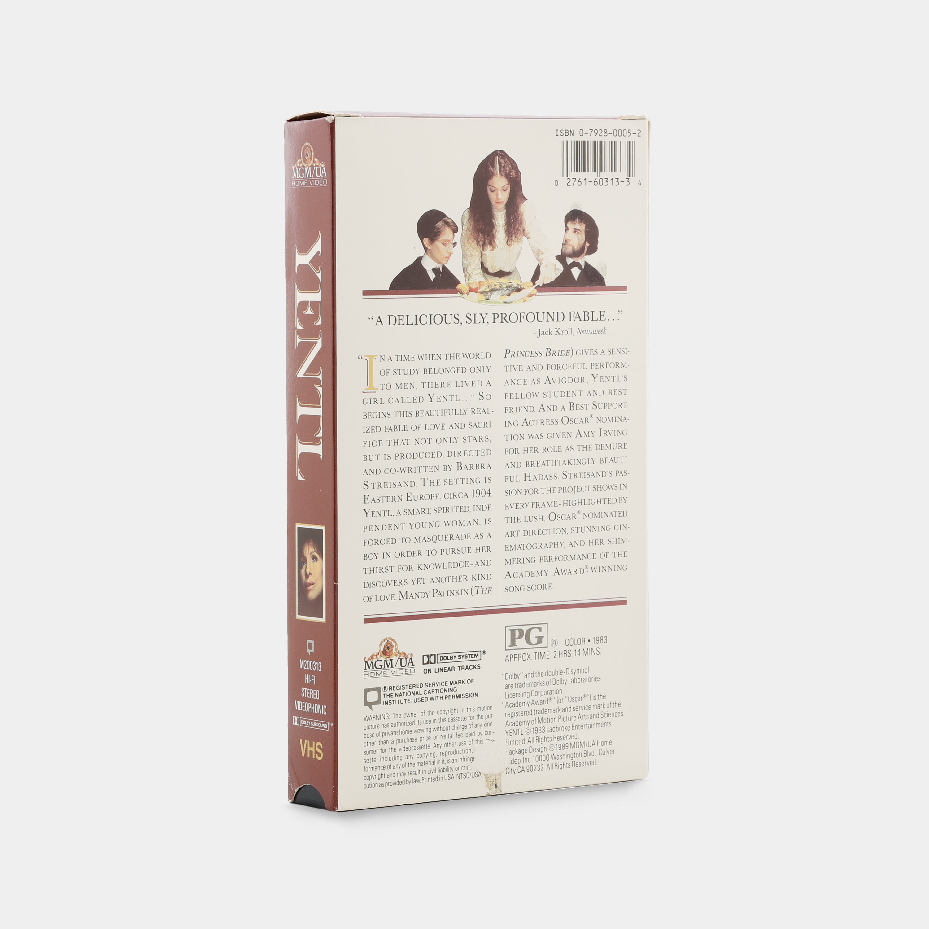 Yentl VHS Tape