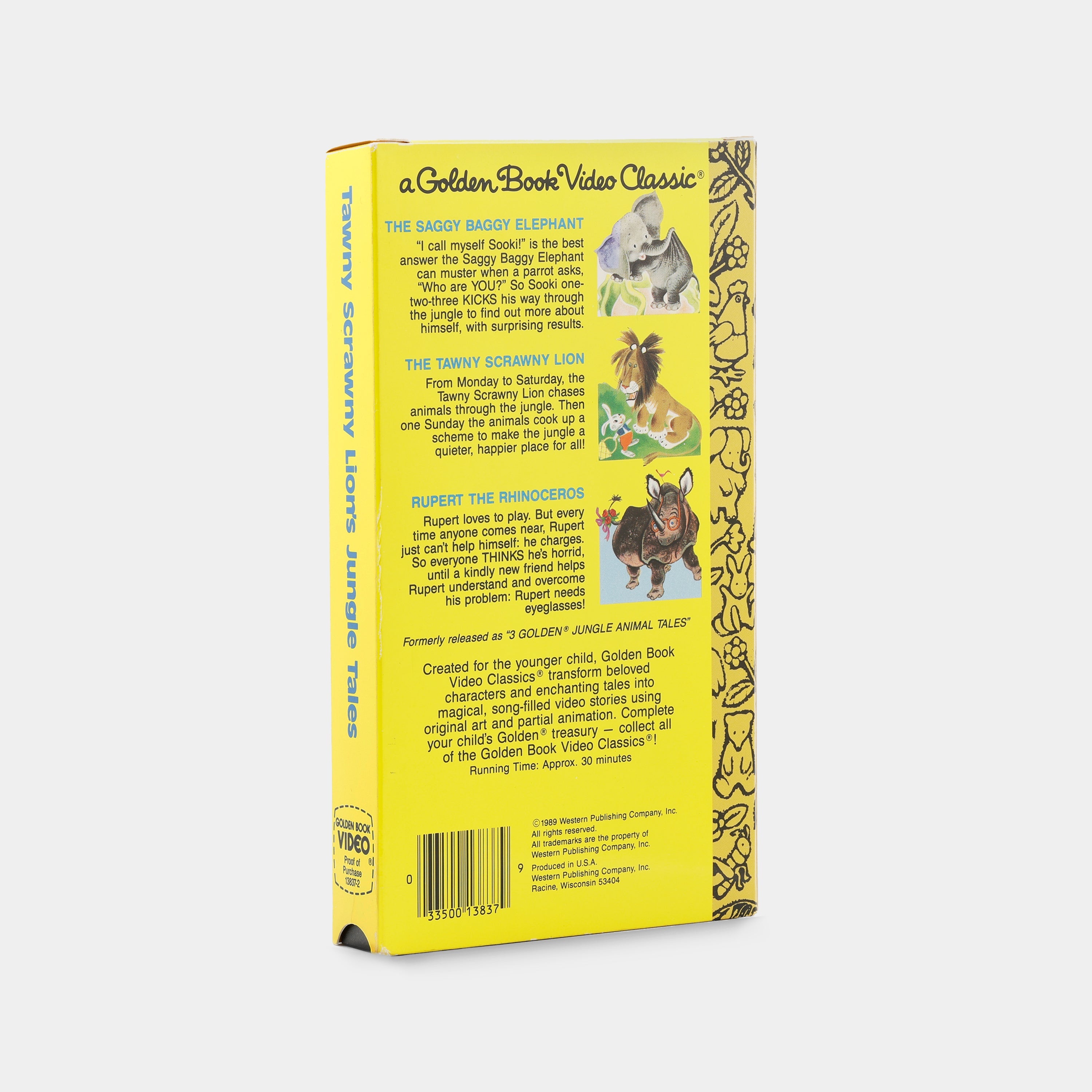 Tawny Scrawny Lion's Jungle Tales VHS Tape