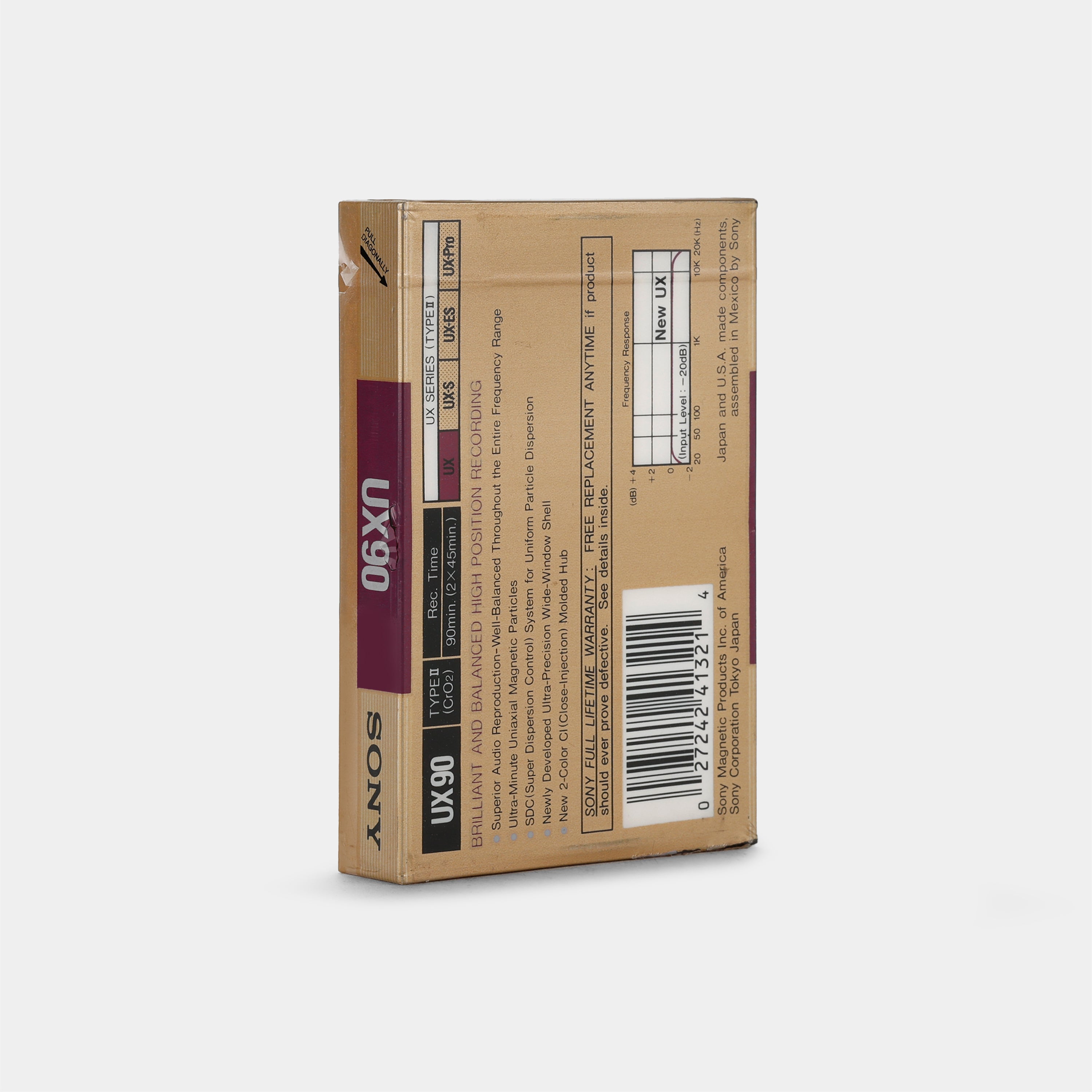 Sony UX90 Type II 90 Min Blank Recordable Cassette Tape