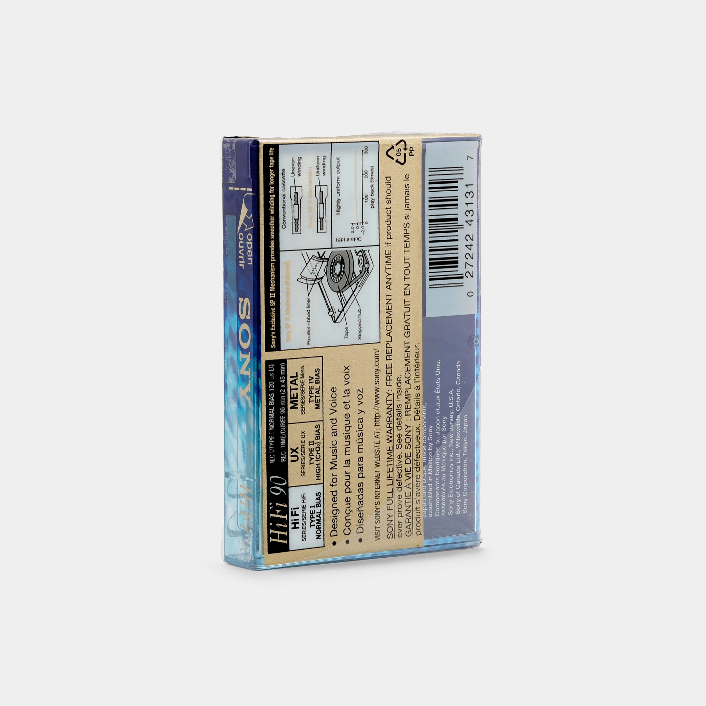 Sony HiFi 90 Type I 90 Min Blank Recordable Cassette Tape