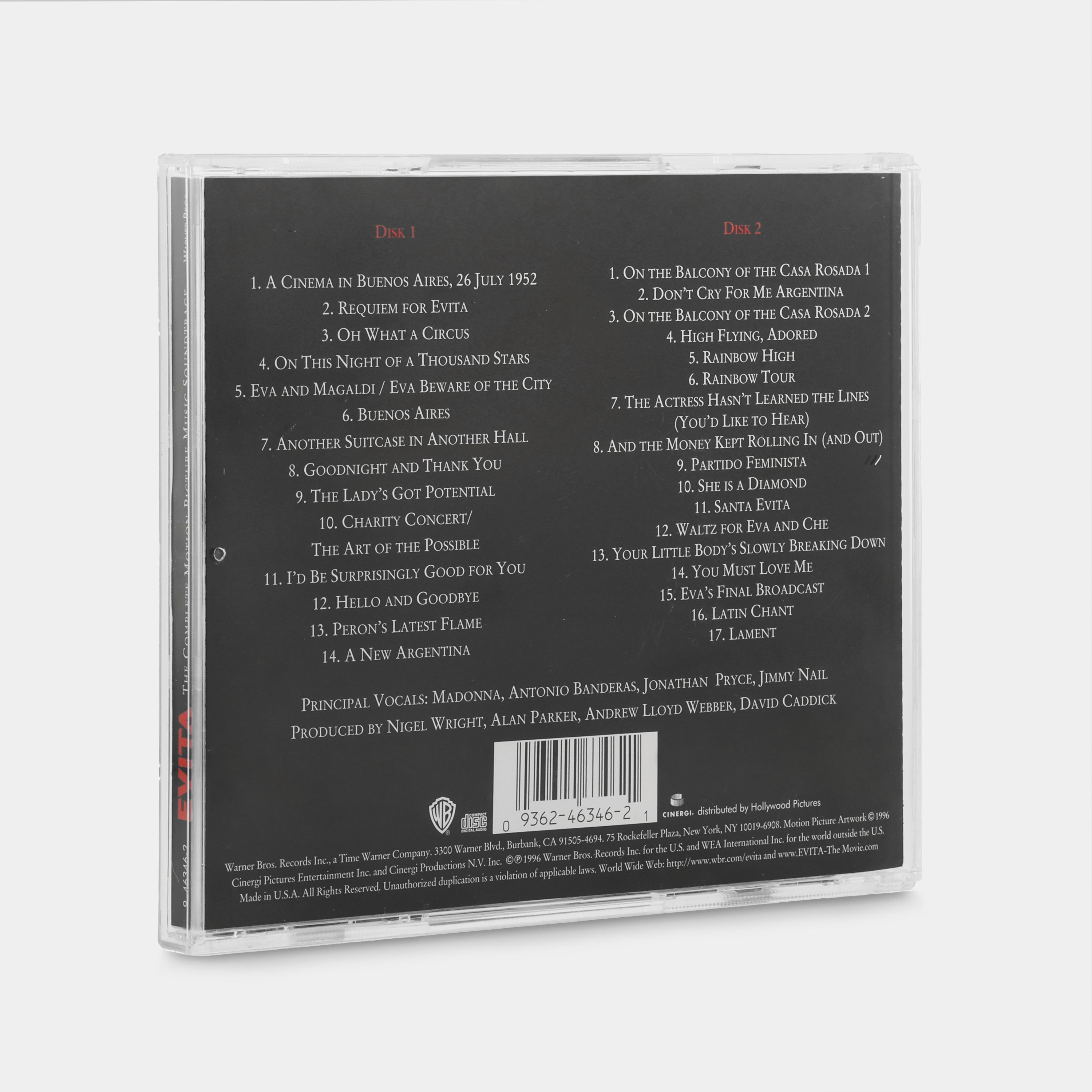 Andrew Lloyd Webber And Tim Rice - Evita: The Motion Picture Music Soundtrack CD
