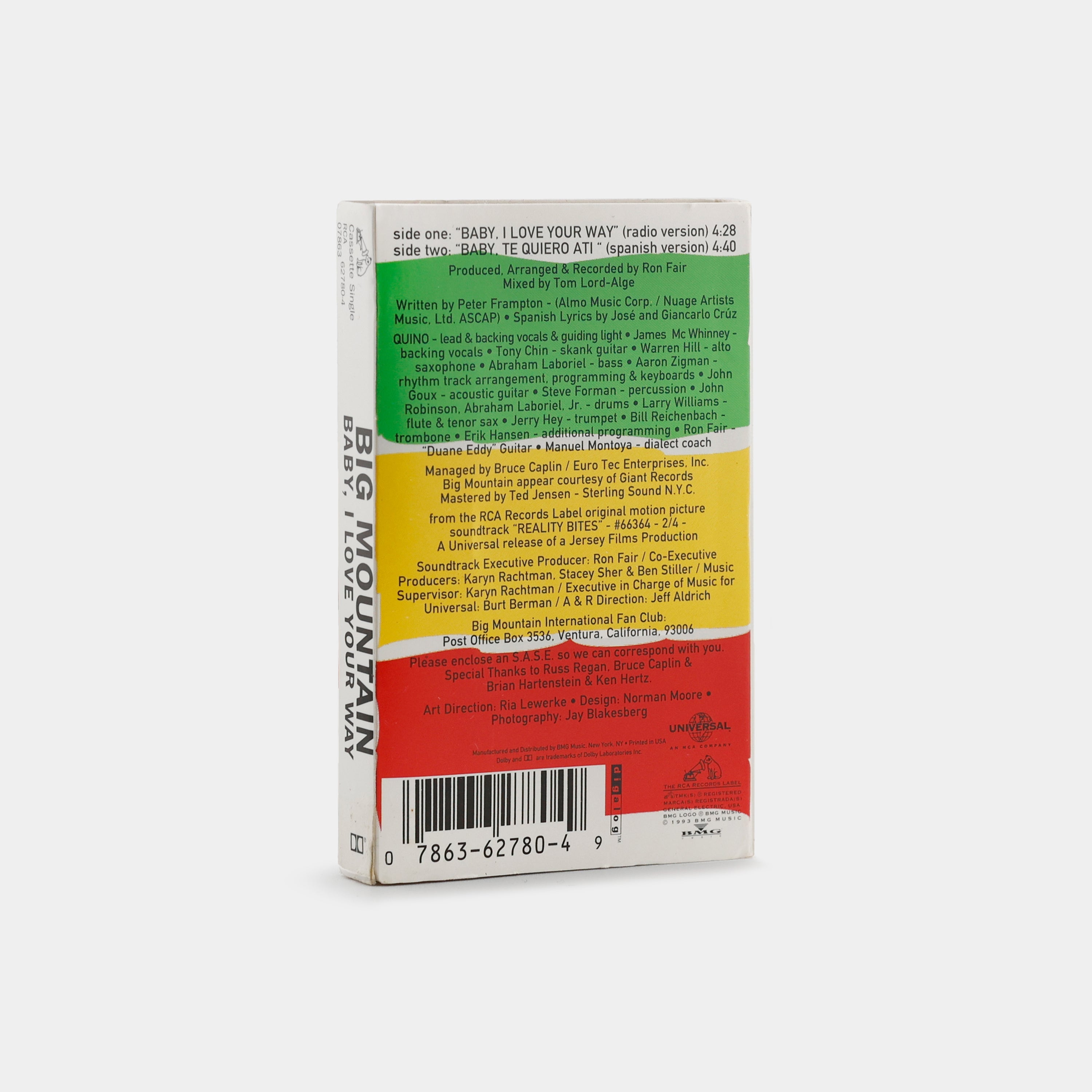 Big Mountain - Baby, I Love Your Way Cassette Tape