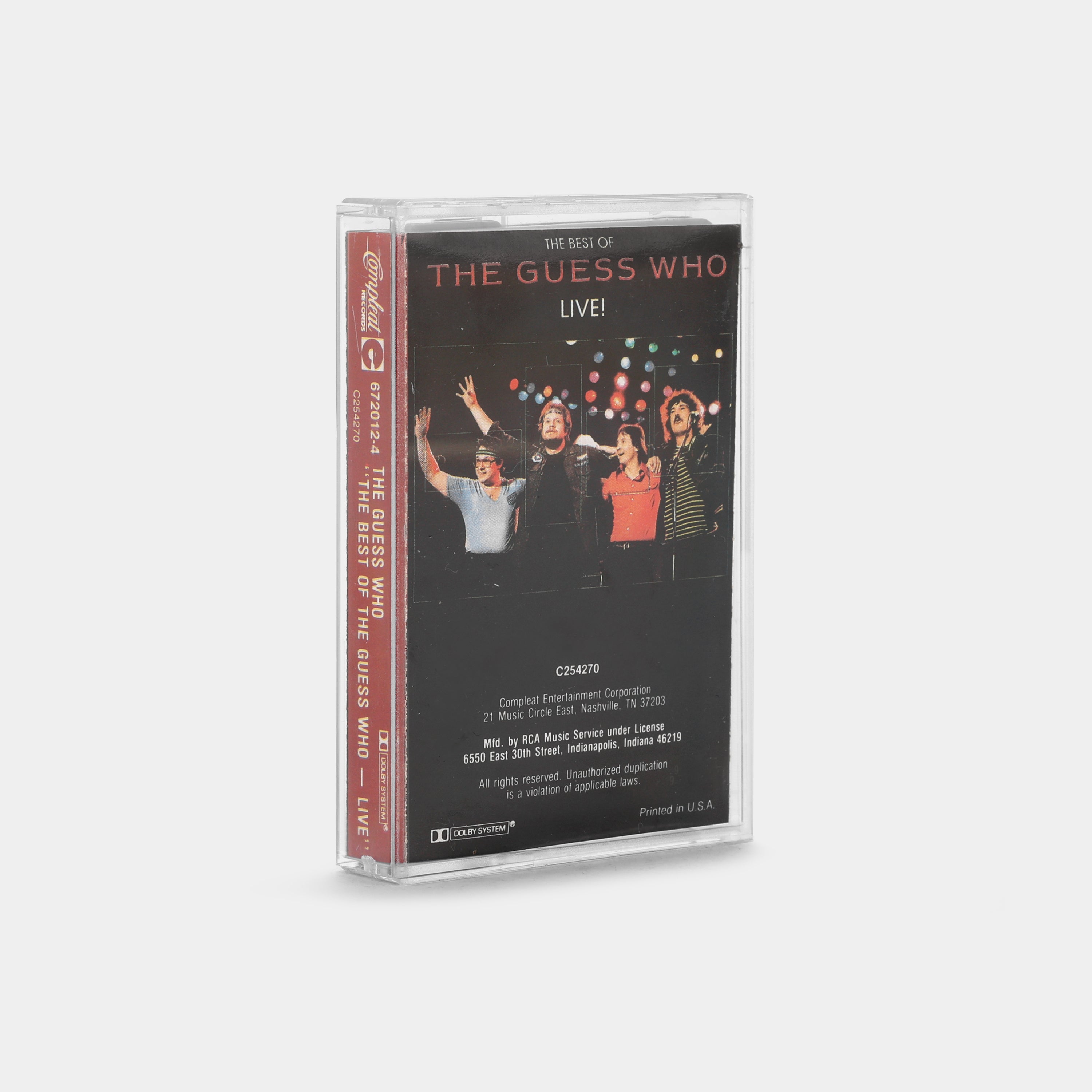 The Guess Who - The Best Of The Guess Who - Live! Cassette Tape