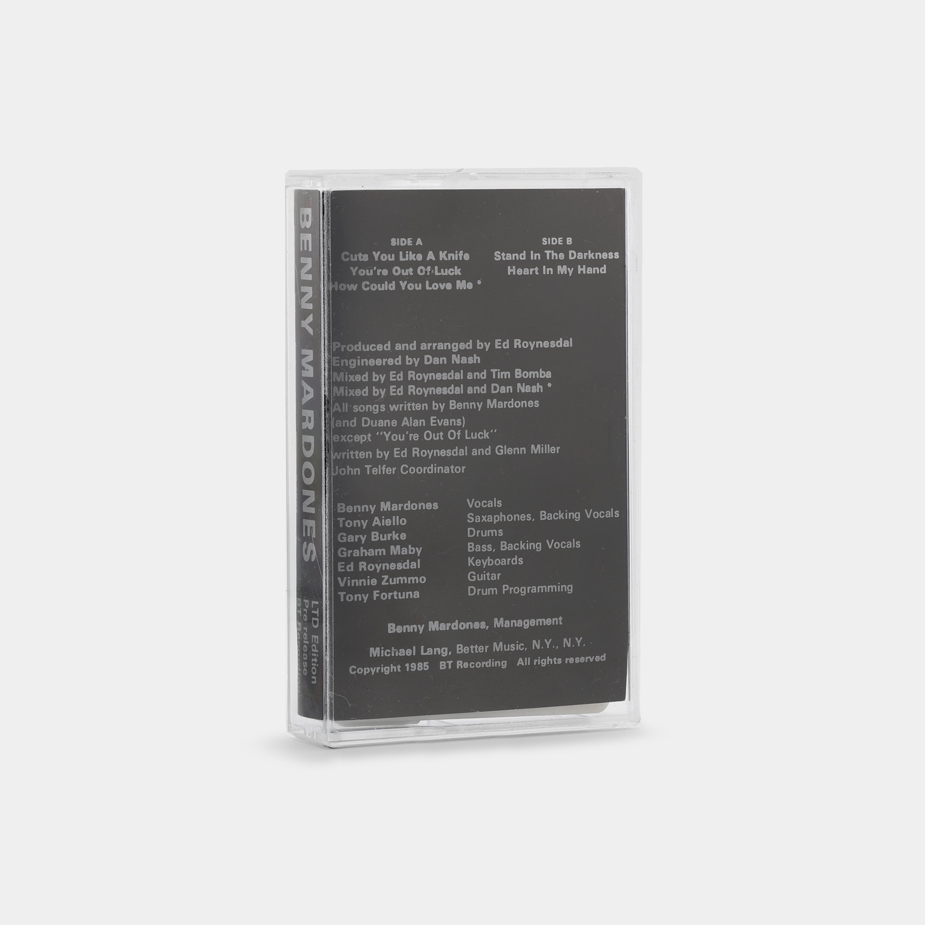 Benny Mardones - Unauthorized Cassette Tape