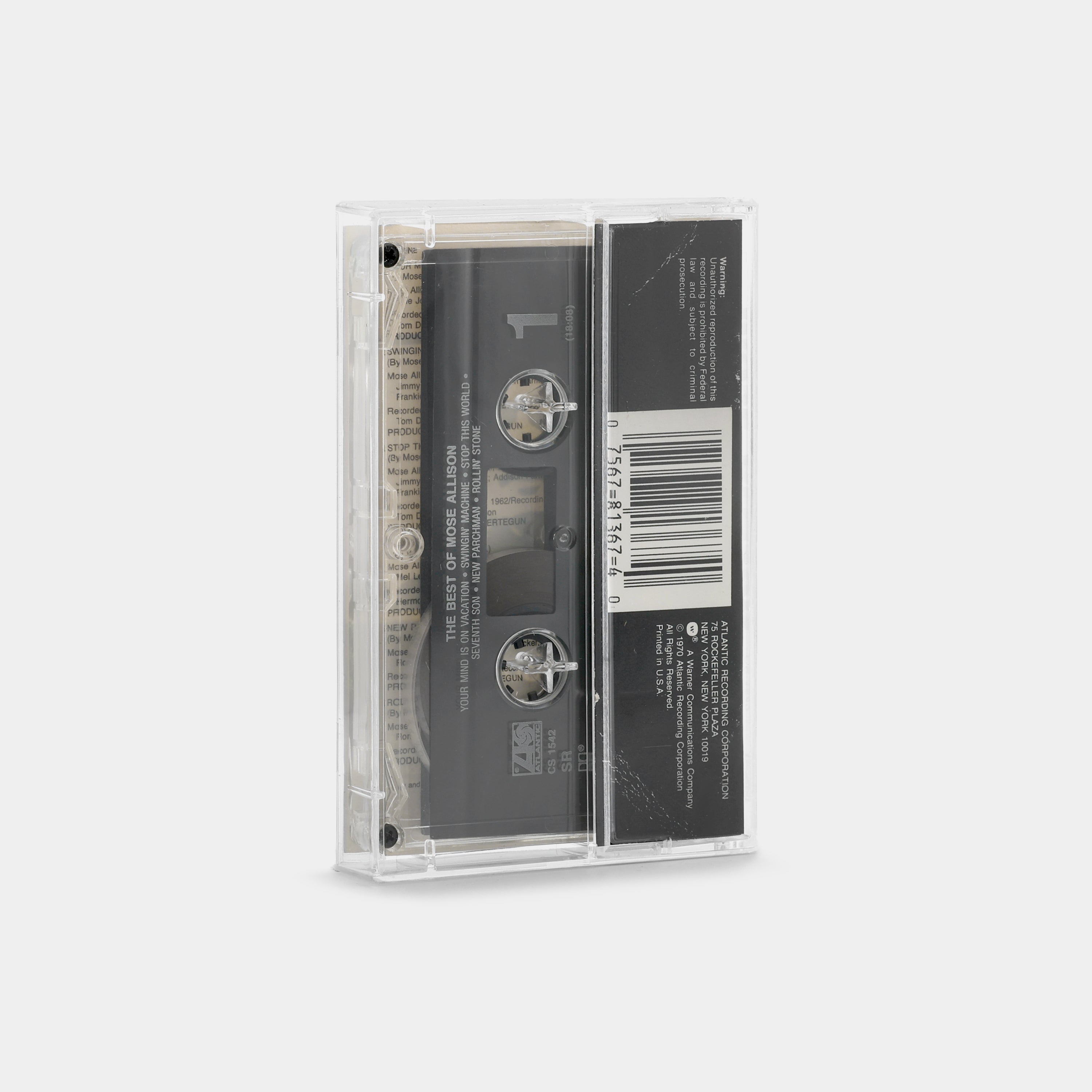 Mose Allison - The Best of Mose Allison Cassette Tape