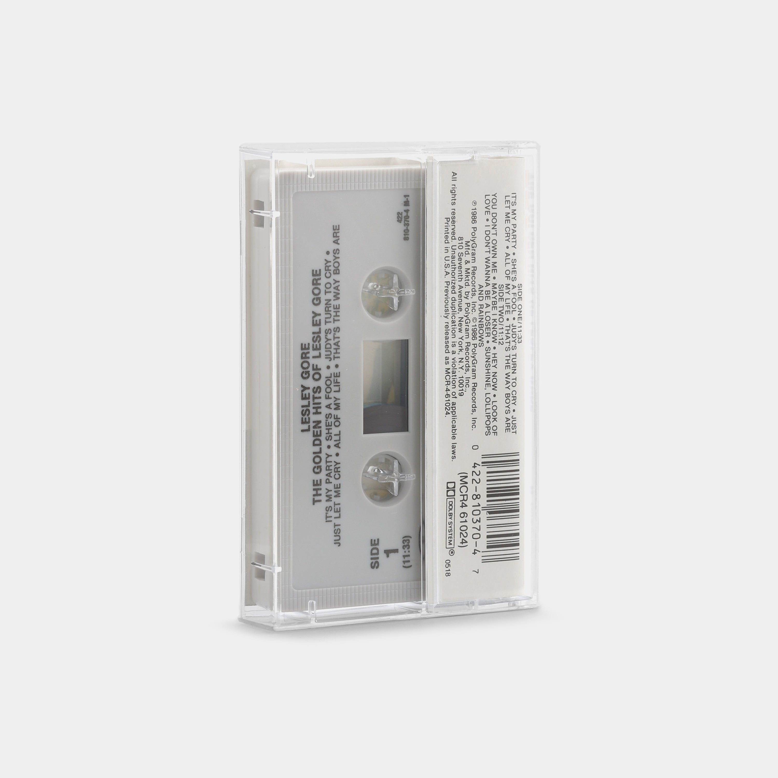 Lesley Gore -  The Golden Hits Of Lesley Gore Cassette Tape