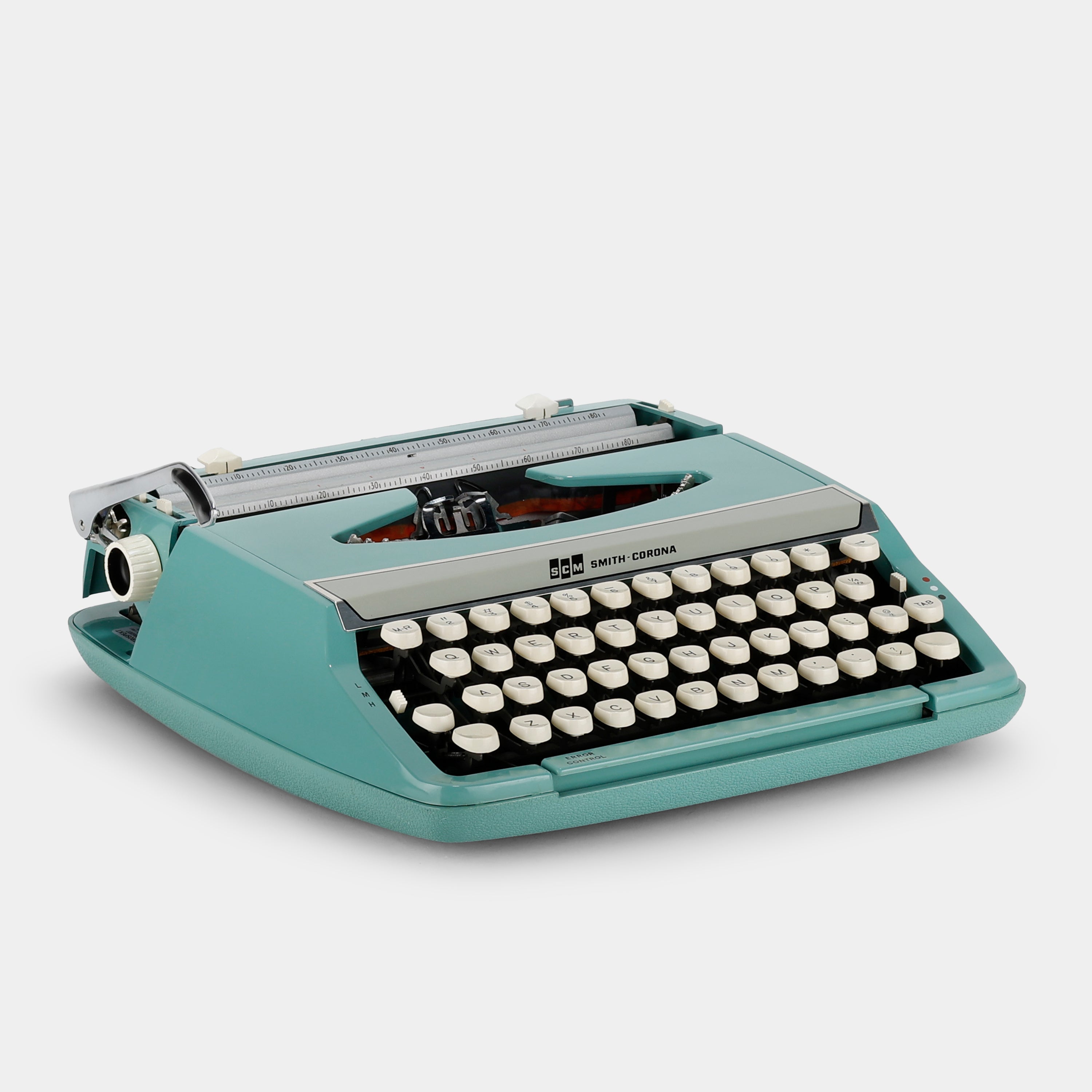 Smith-Corona Corsair Deluxe Turquoise Manual Typewriter and Case