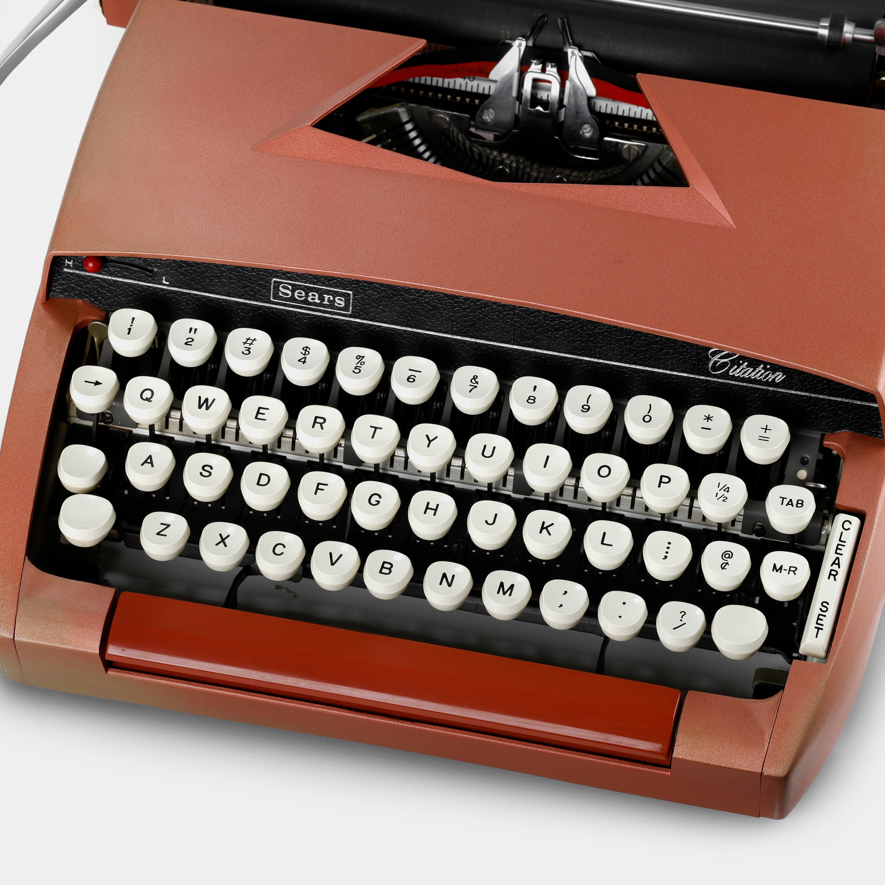 Sears Citation Champagne Blush Red Manual Typewriter and Case