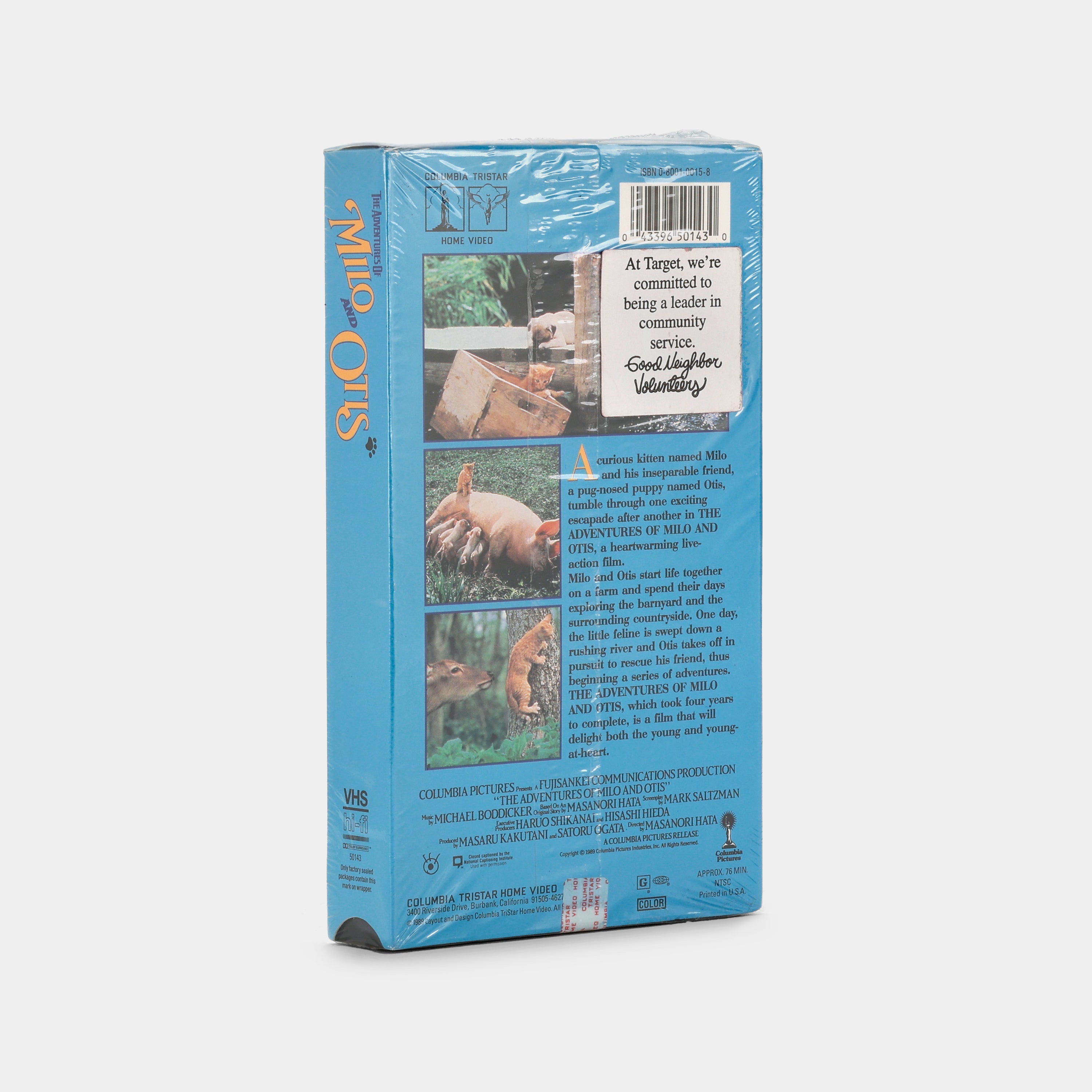 The Adventures of Milo and Otis (Sealed) VHS Tape