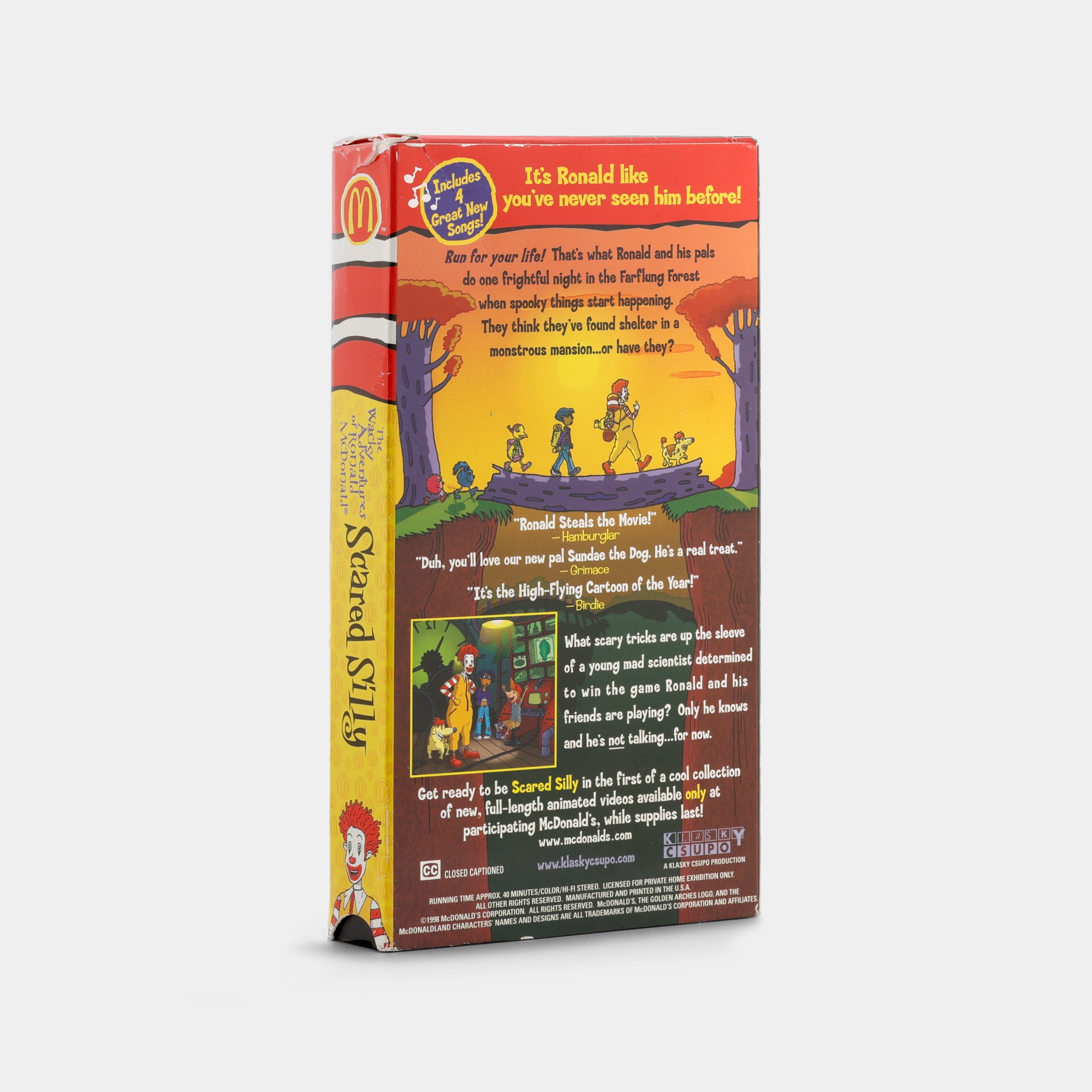 The Wacky Adventures of Ronald McDonald: Scared Silly VHS Tape
