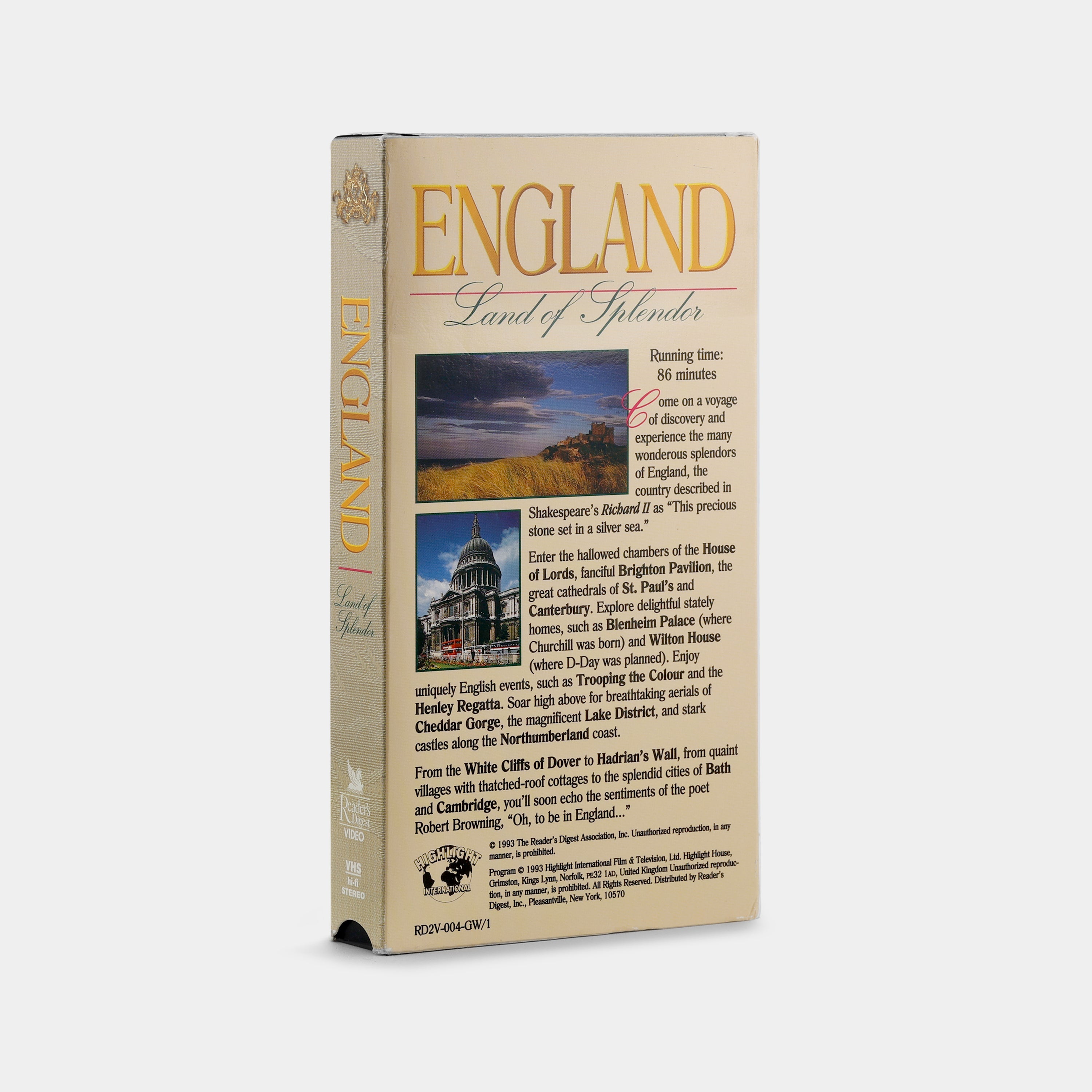 England: Land of Splendor VHS Tape