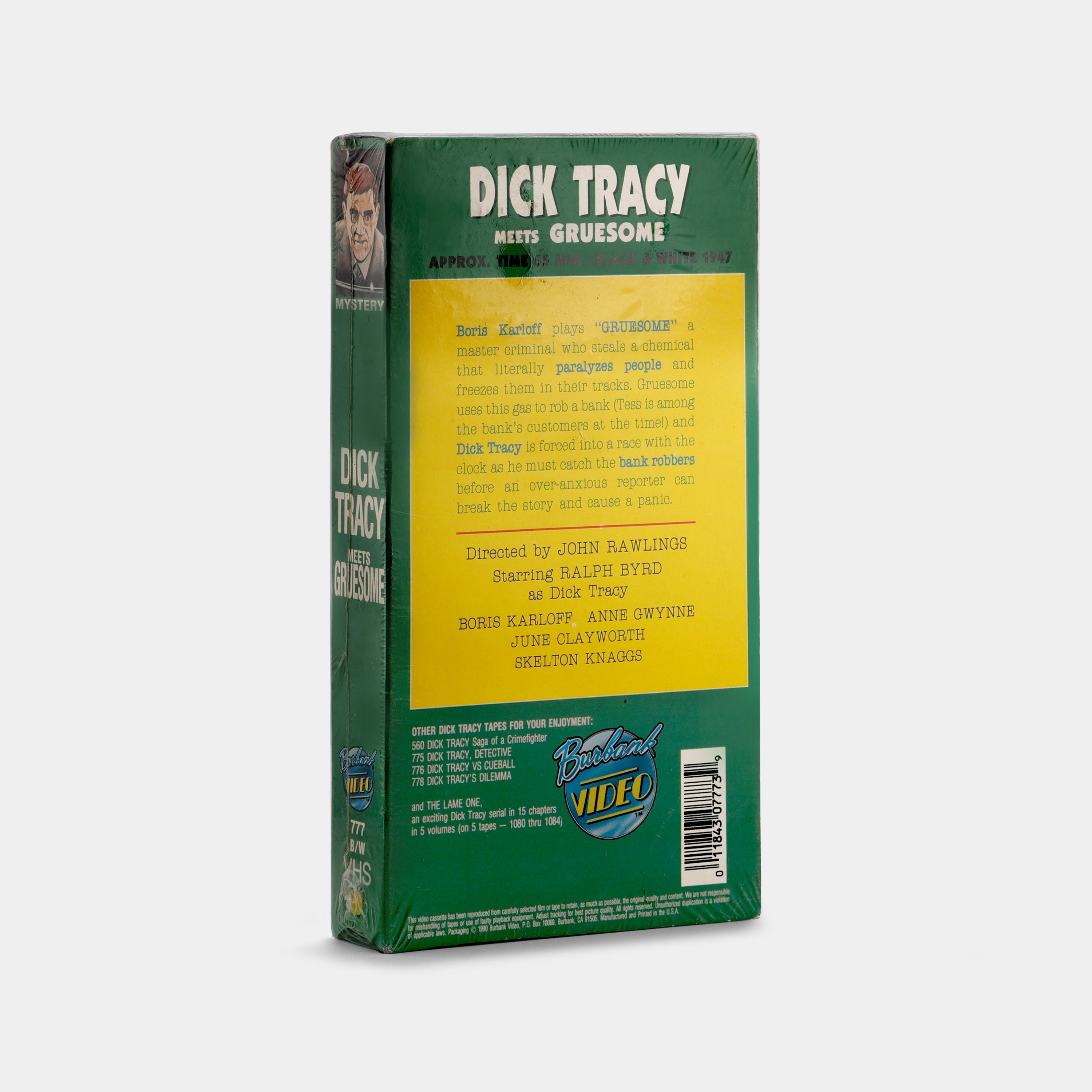Dick Tracy Meets Gruesome (Sealed) VHS Tape