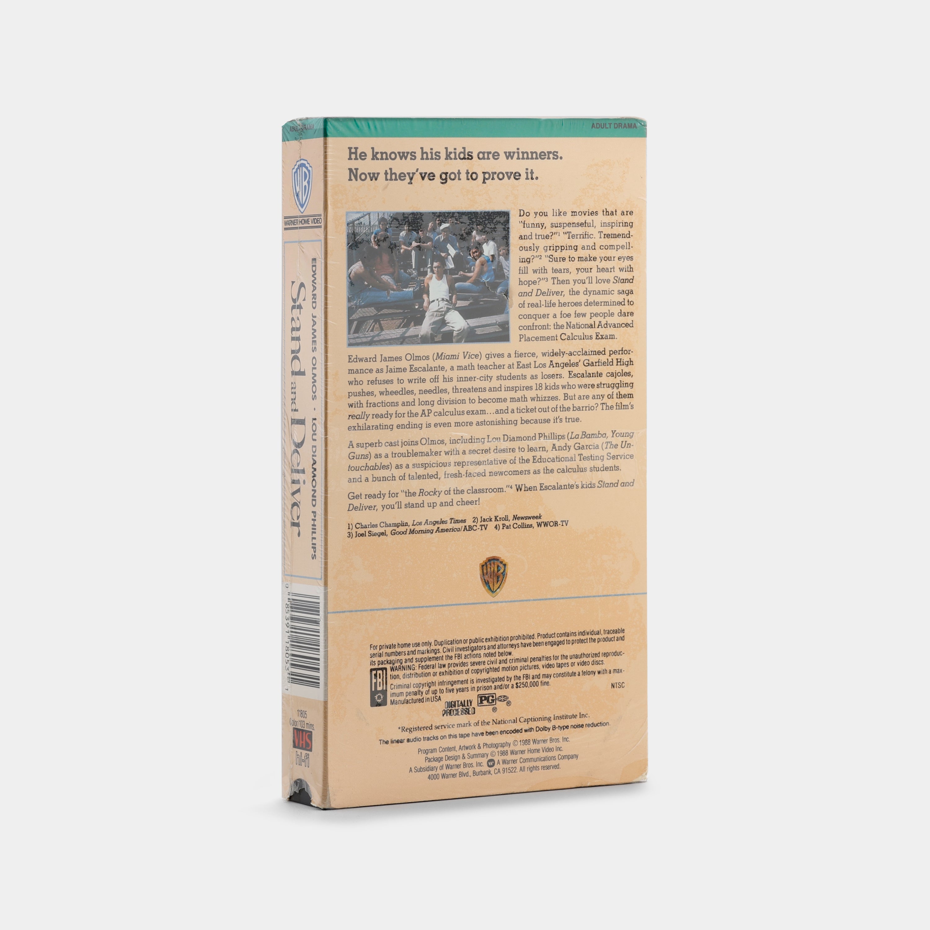 Stand and Deliver VHS Tape