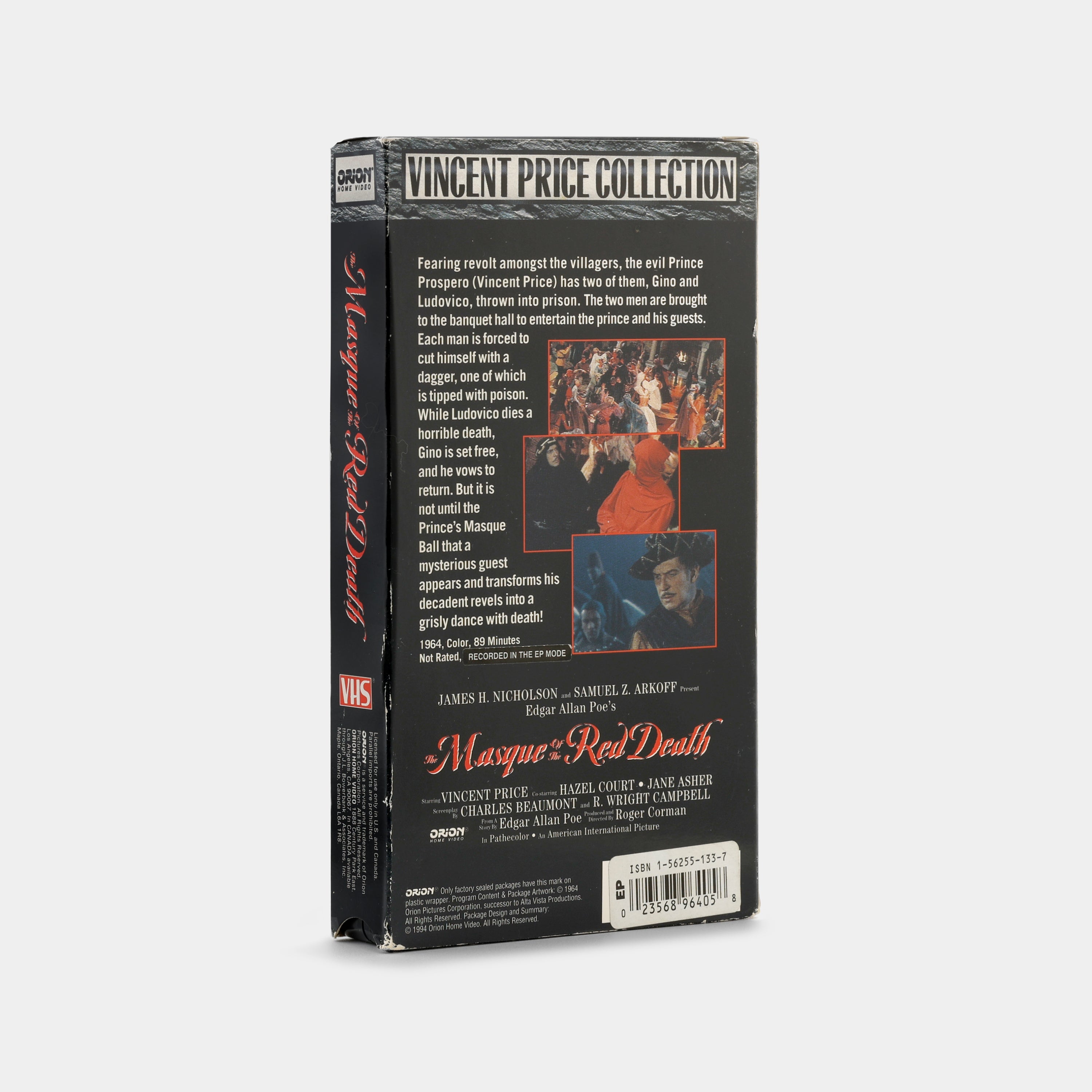 The Masque of the Red Death VHS Tape