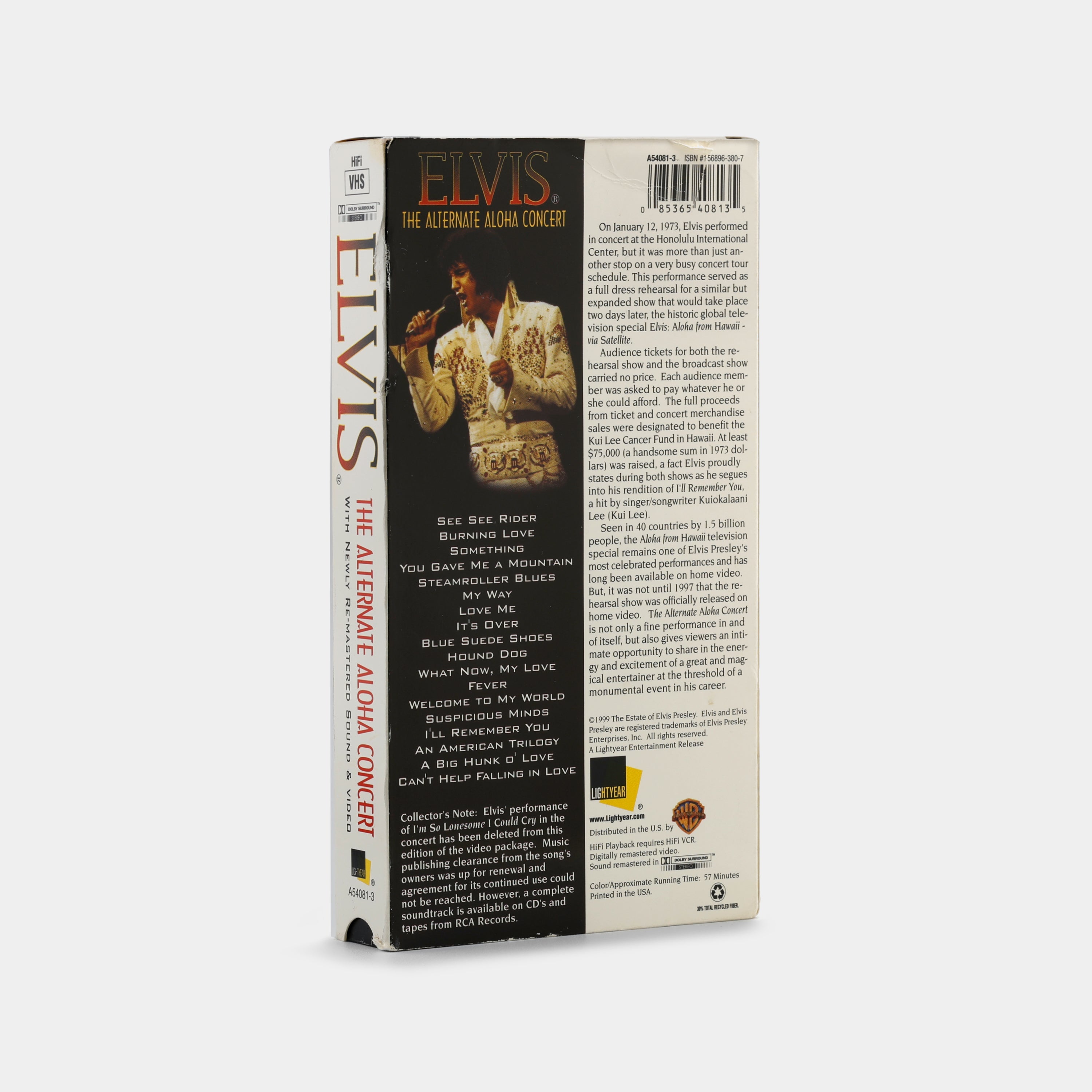 Elvis: The Alternate Aloha Concert VHS Tape