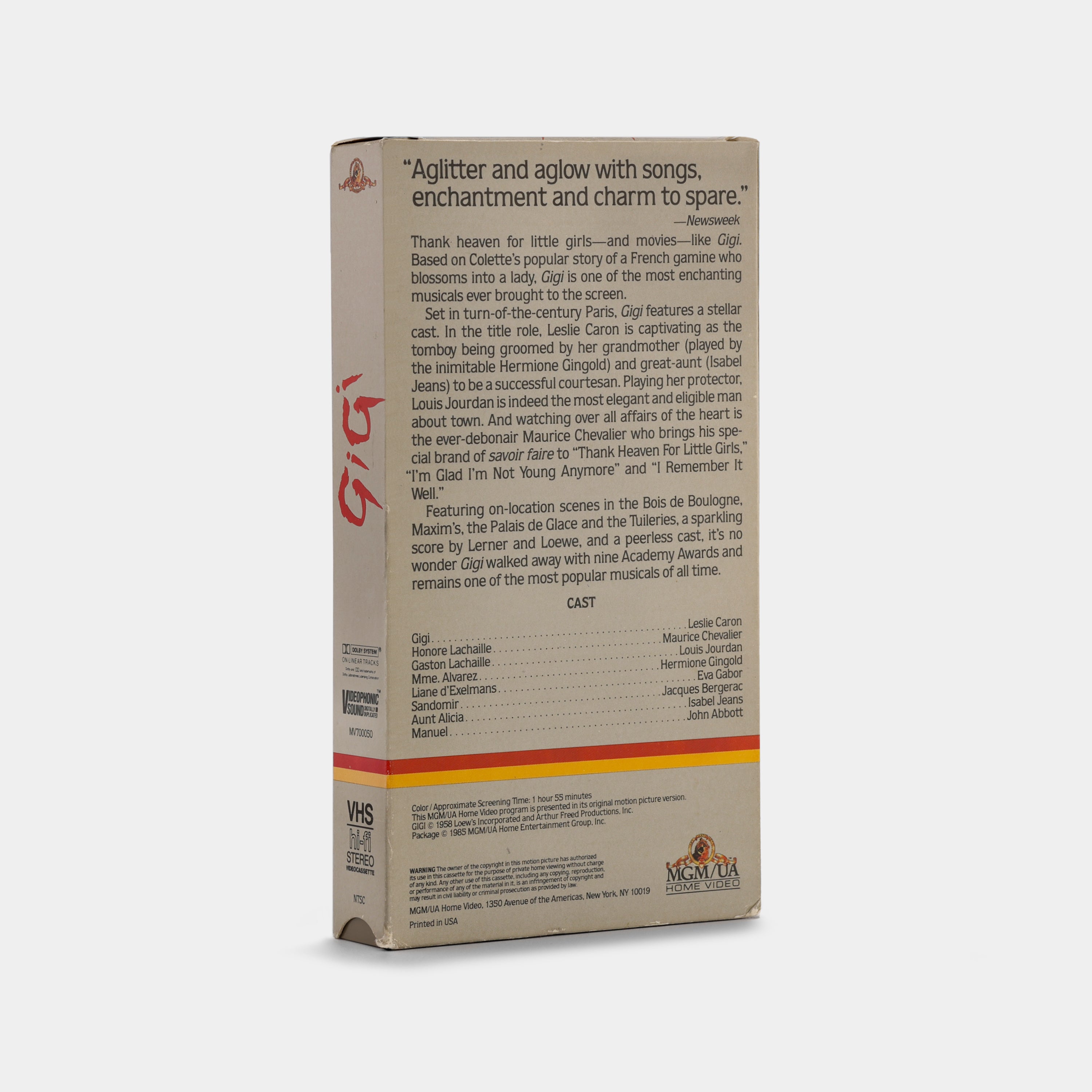 Gigi VHS Tape