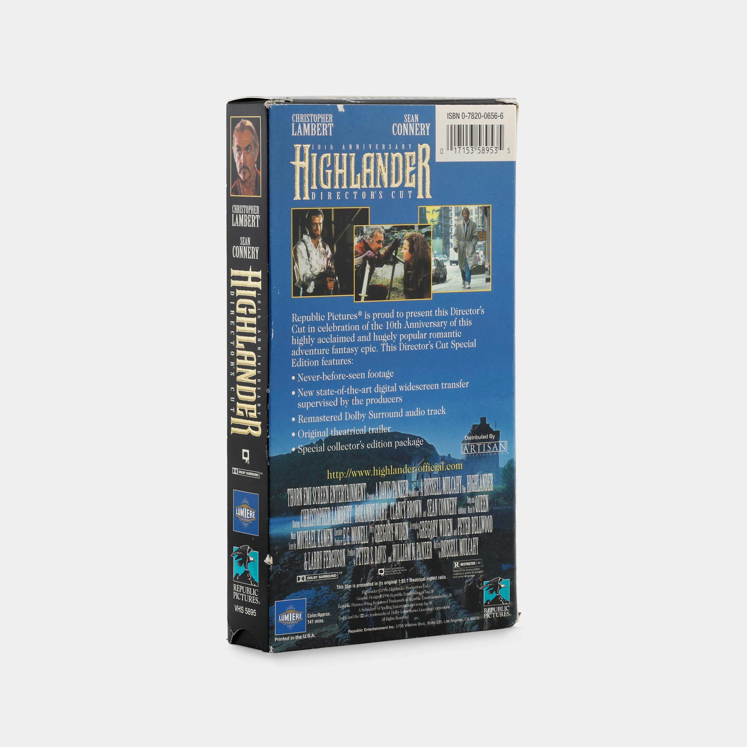 Highlander (Director's Cut) VHS Tape