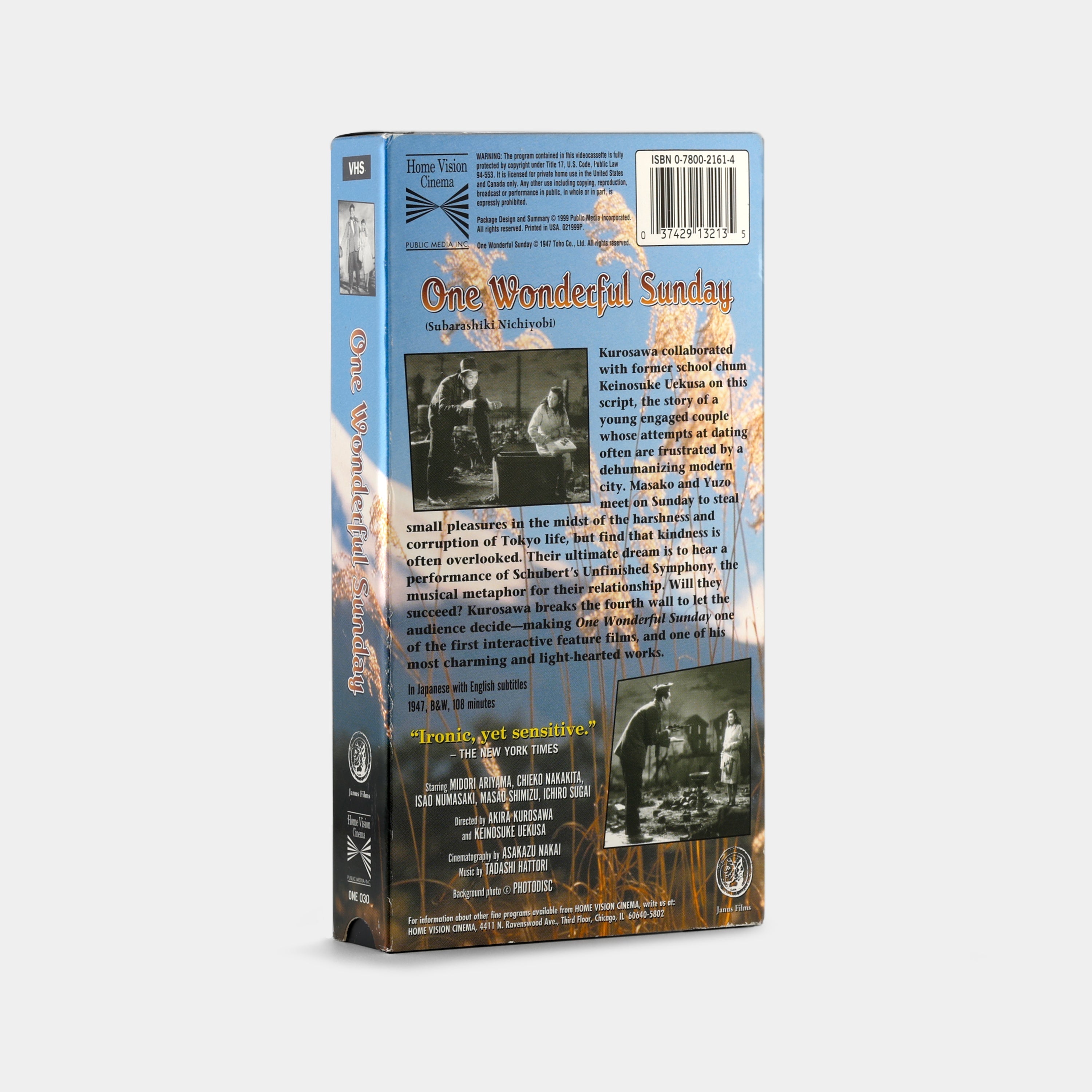 One Wonderful Sunday VHS Tape
