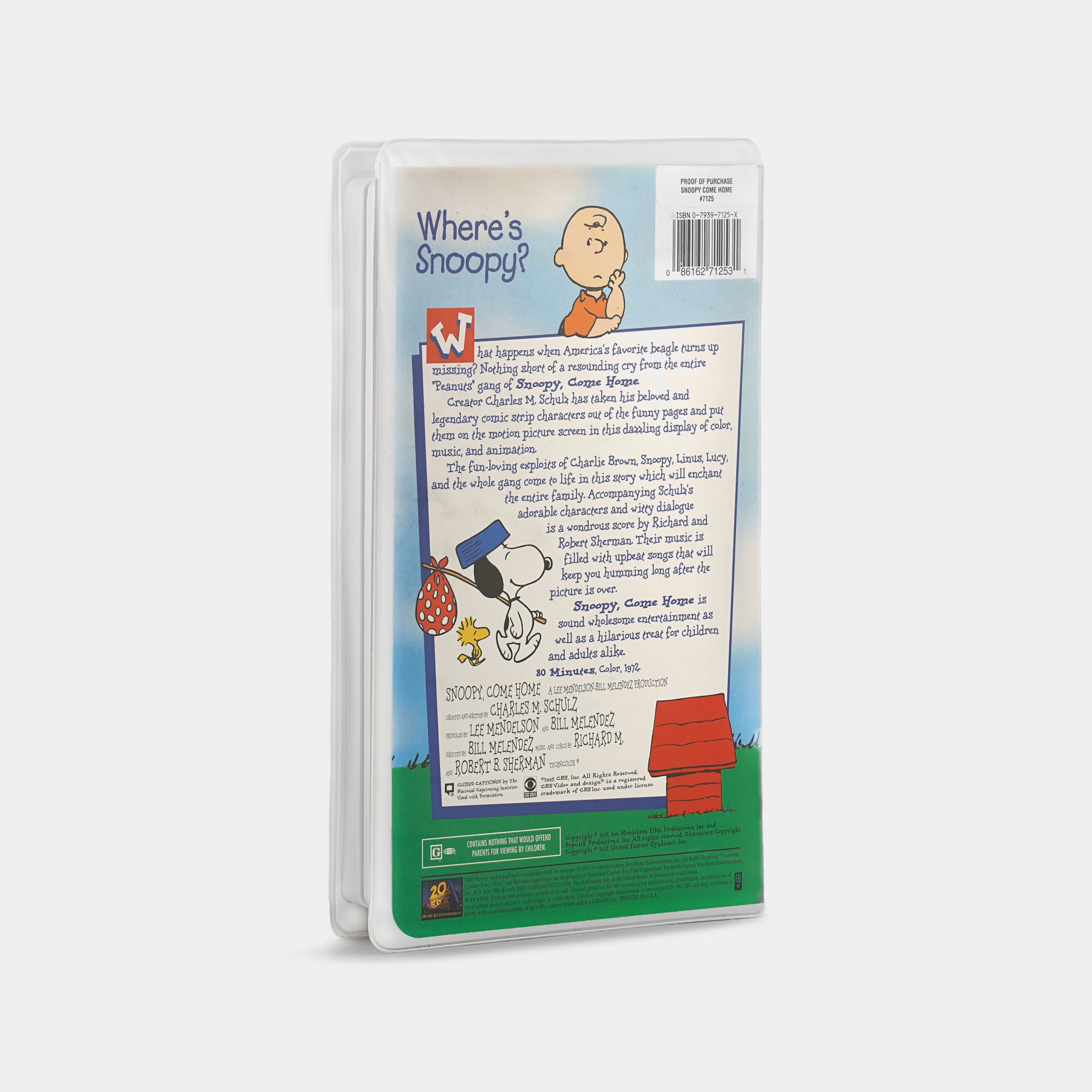 Snoopy Come Home VHS Tape