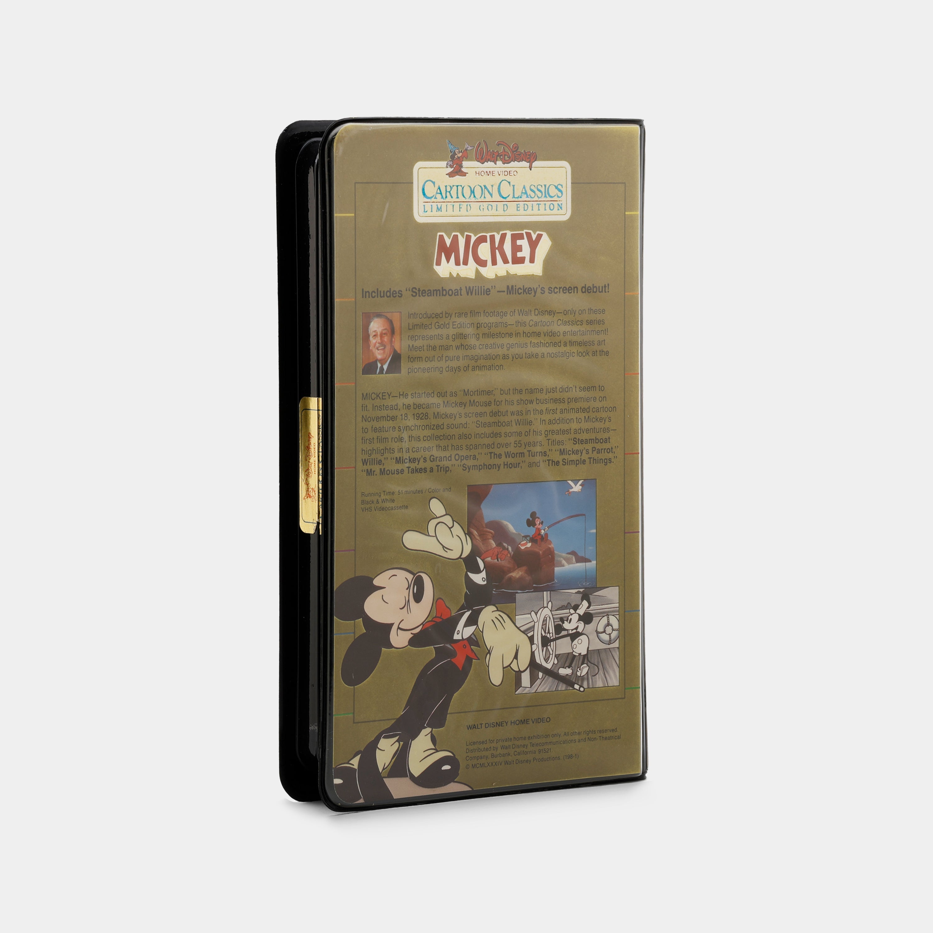 Walt Disney Cartoon Classics: Limited Gold Edition - Mickey VHS Tape
