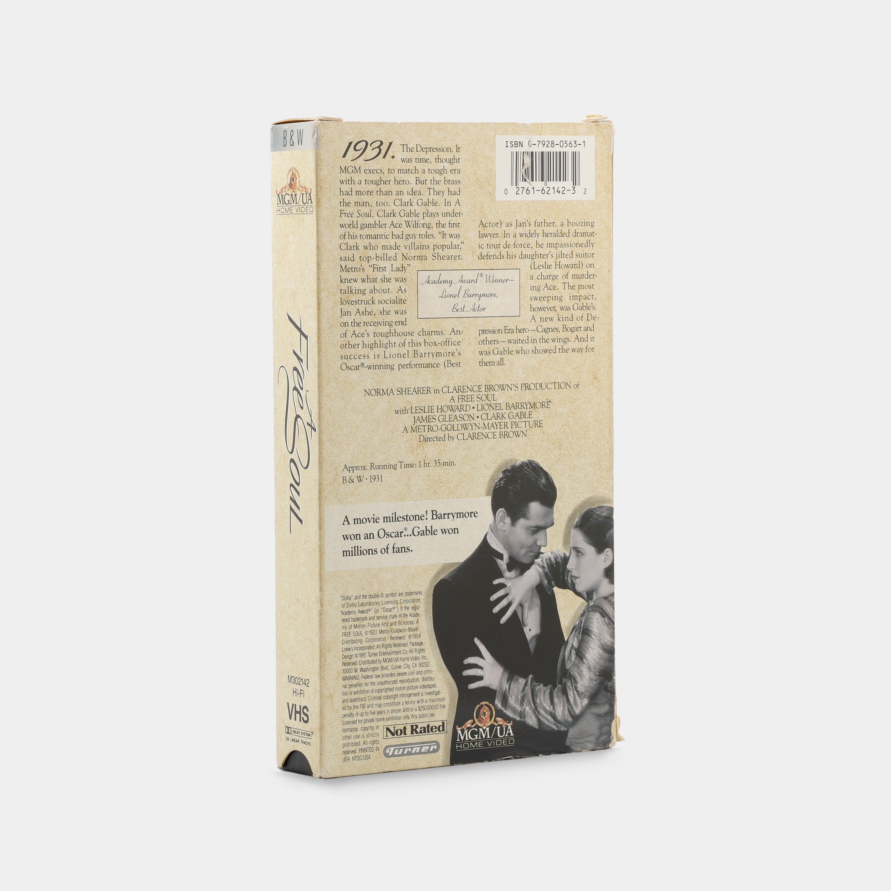 A Free Soul VHS Tape