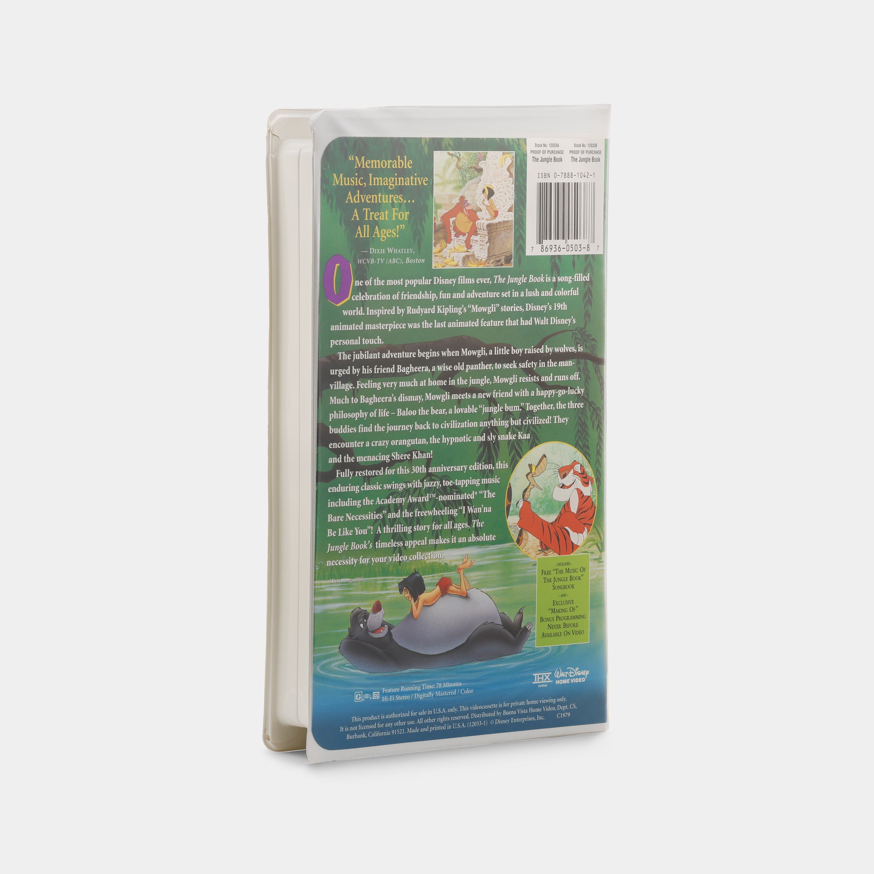 The Jungle Book VHS Tape