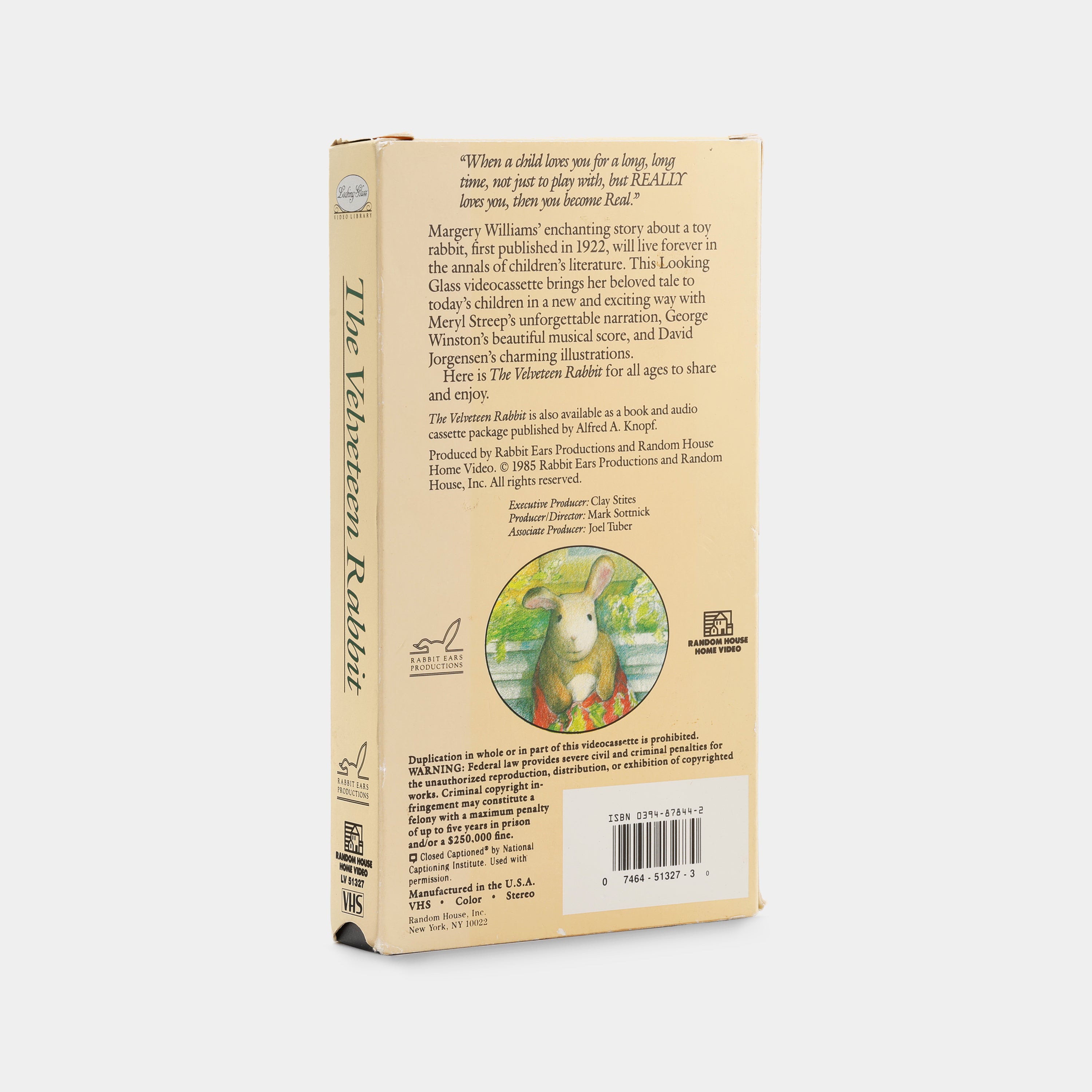 Little Ears: The Velveteen Rabbit VHS Tape