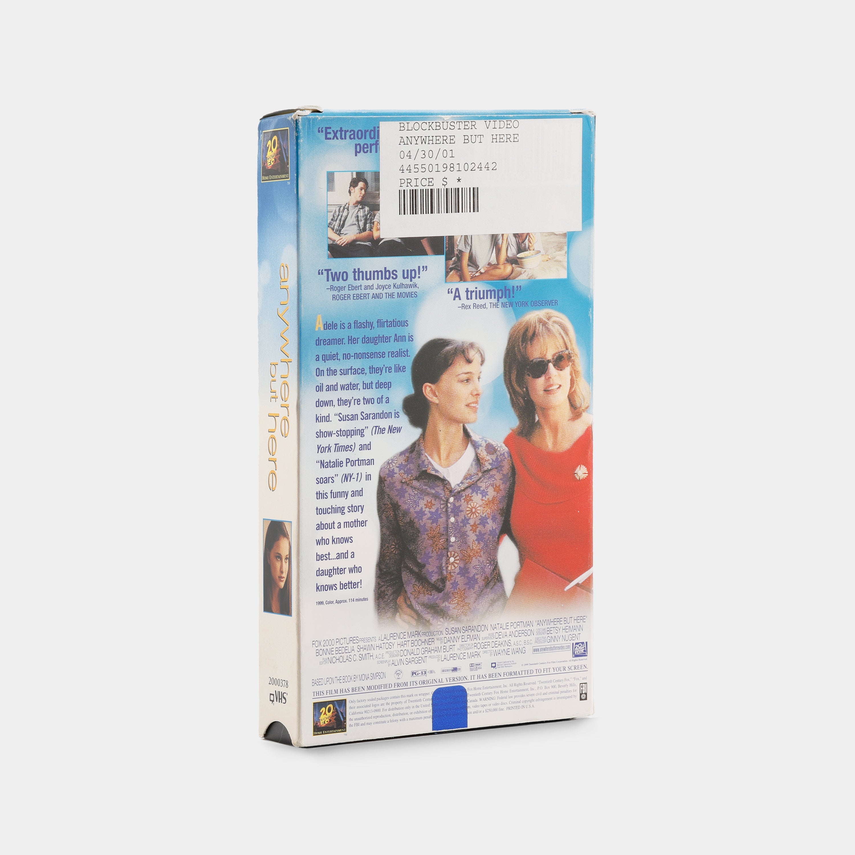 Anywhere But Here VHS Tape