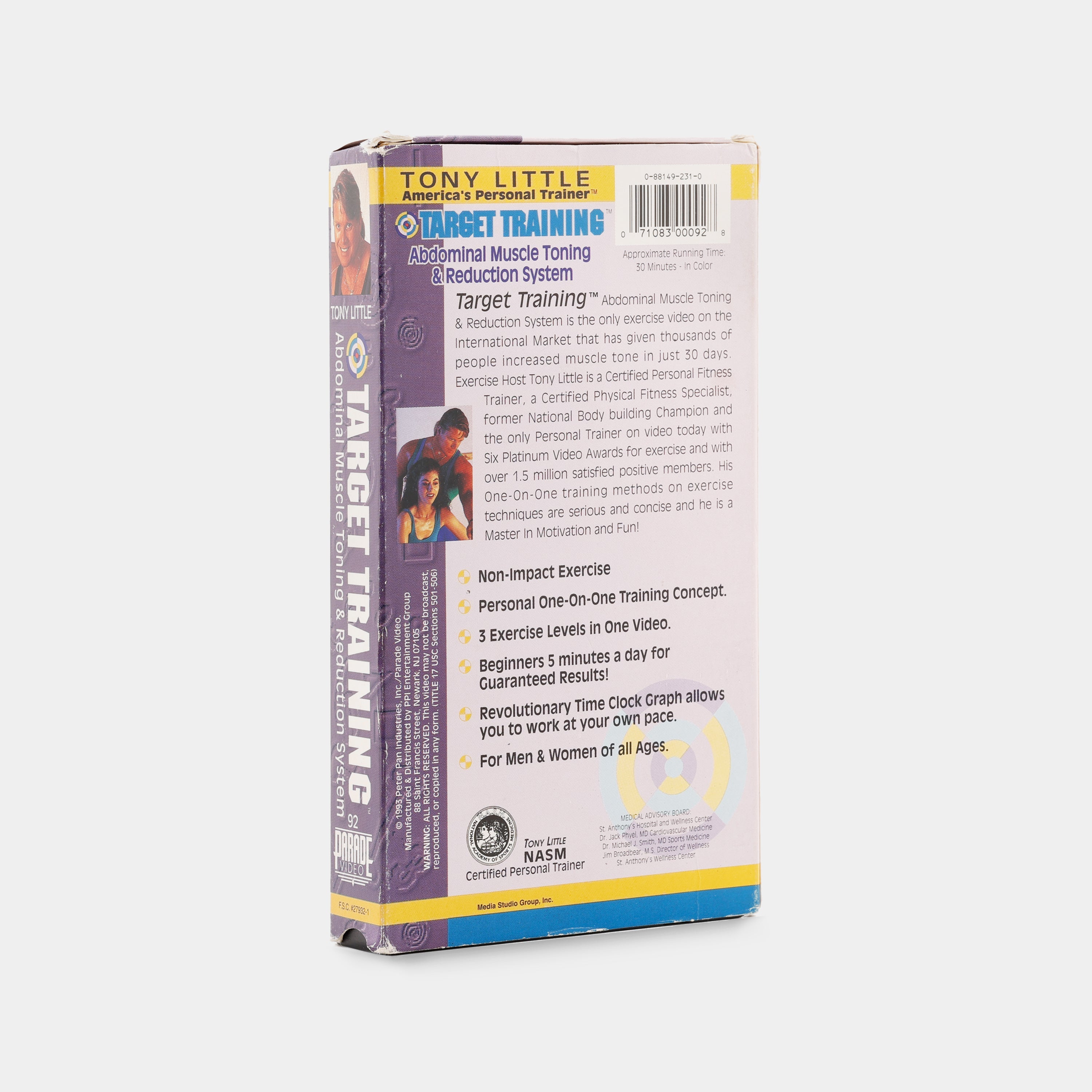 Tony Little: Target Training - Abdominal Muscle Toning & Reduction System VHS Tape