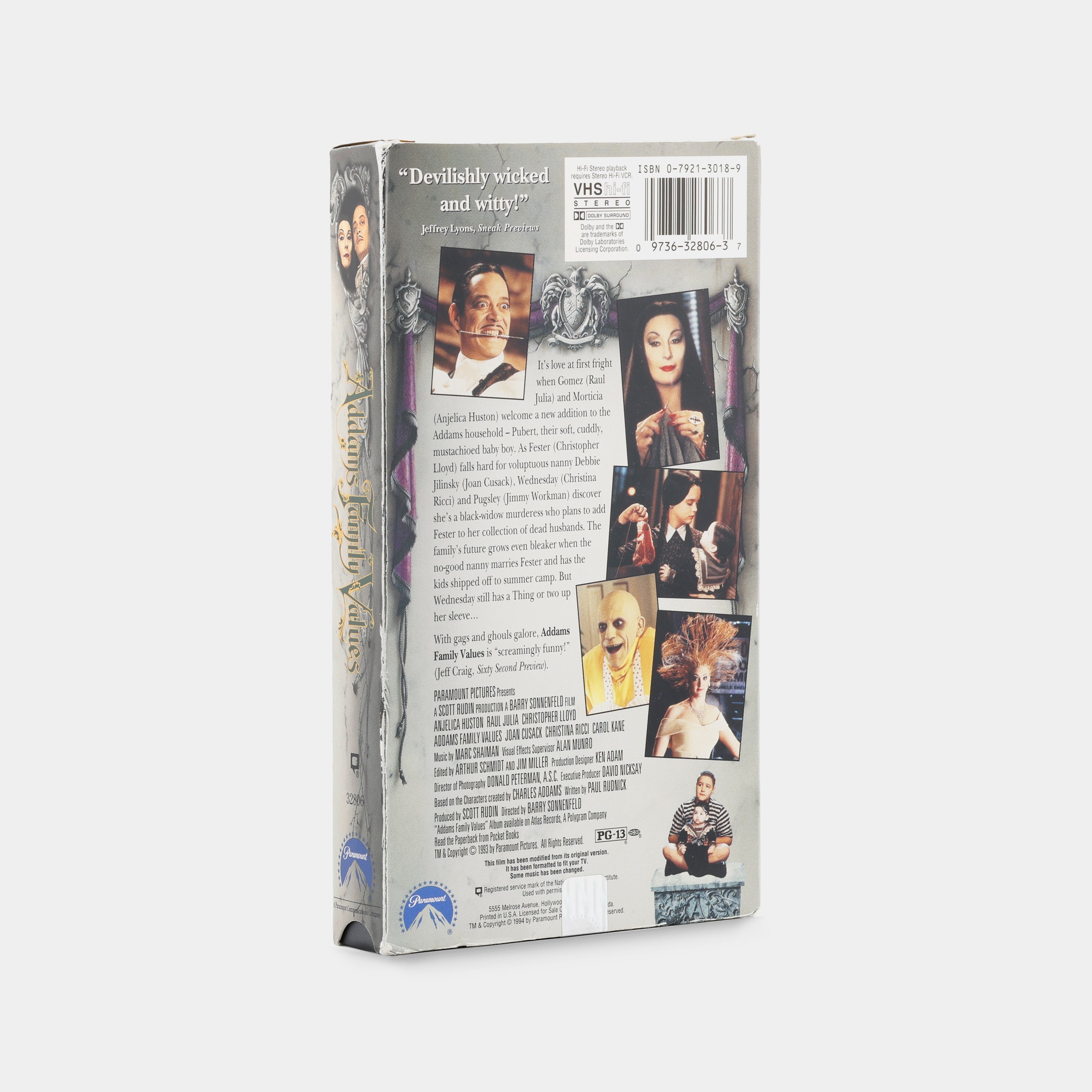 Addams Family Values VHS Tape