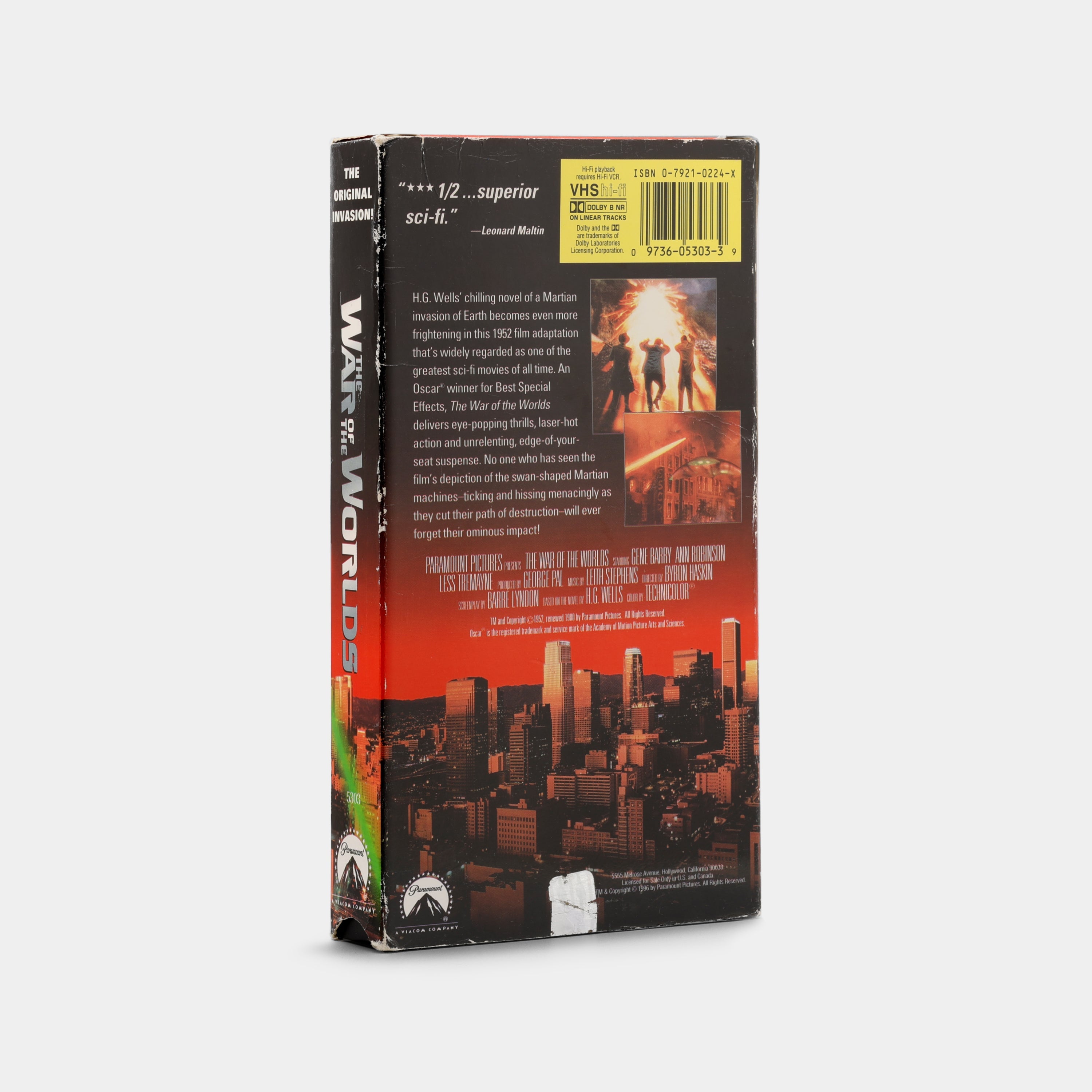 The War of the Worlds VHS Tape